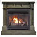 Duluth Forge Dual Fuel Ventless Gas Fireplace With Mantel - 32,000 Btu, T-Stat DFS-400T-2GR